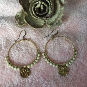 Vintage gold boho dangle earrings